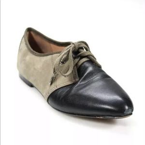 BIMBA Y LOLA GREEN SUEDE BLACK LEATHER SIZE 36 6